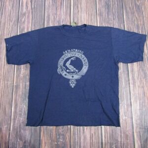 Vintage Armstrong Shirt Mens Extra Large Blue Clan Crest Invictus Maneo Tee 90s